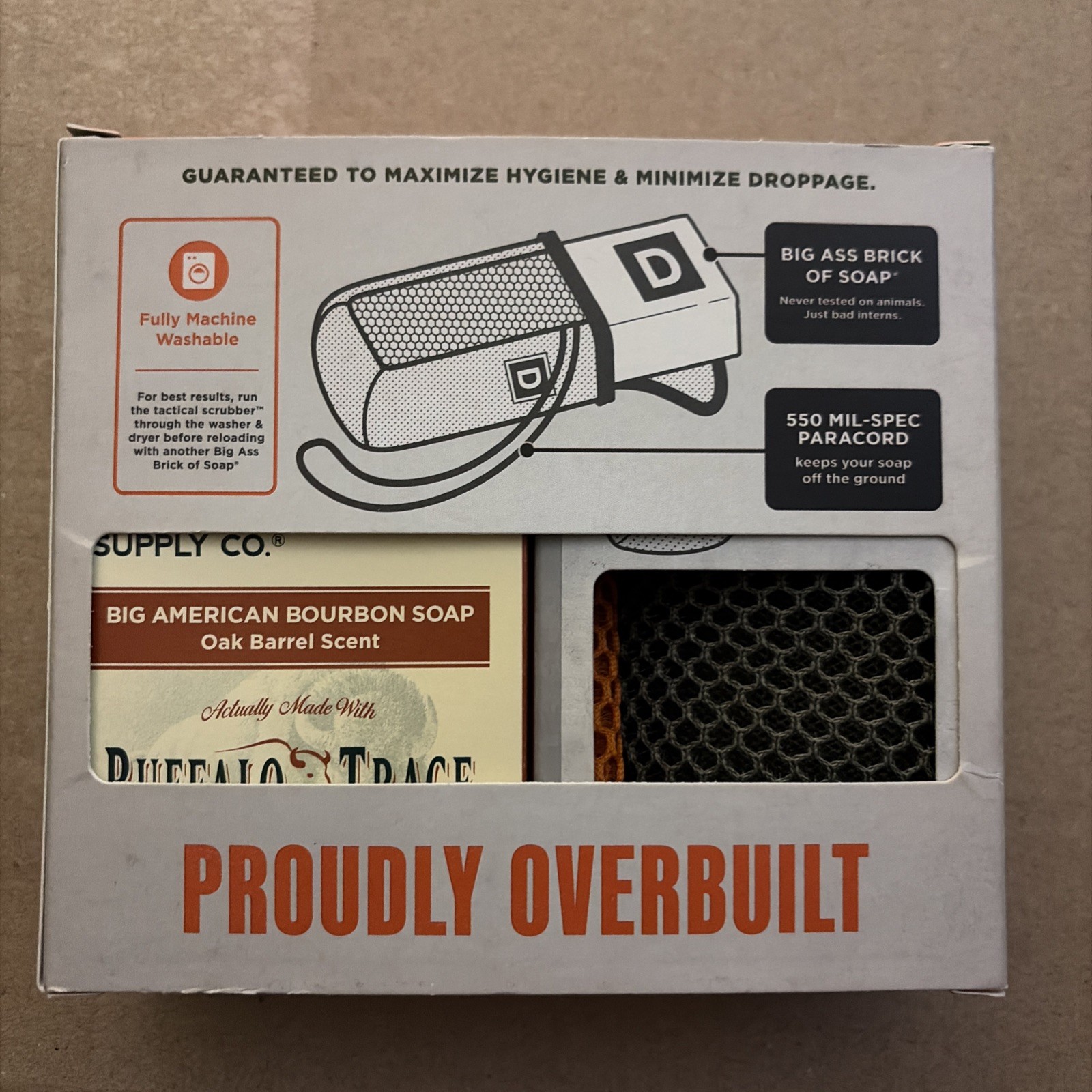 Duke Cannon Soap On a Rope Tactical Scrubber Pouch + Oak Barrel Bourbon Soap